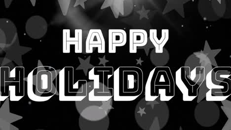 Animation-of-happy-holidays-text-over-light-spots-and-stars-falling