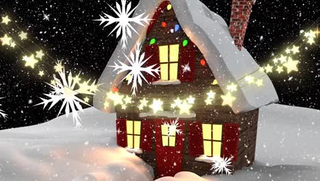 Animation-of-snow-falling-at-christmas-over-winter-scenery
