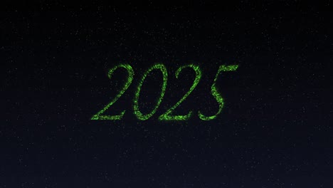 Animación-Del-Año-2025-En-Letras-Verdes-Brillantes-Y-Fuegos-Artificiales
