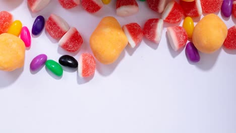 Animation-of-sweets-on-white-background