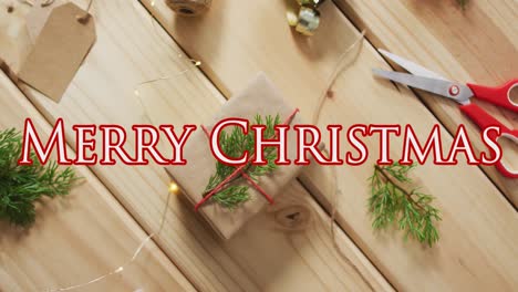 Animation-of-merry-christmas-text-over-box