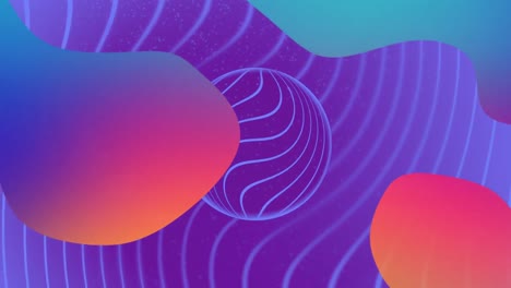 Animation-of-purple-circle-and-lines-with-moving-gradient-shapes