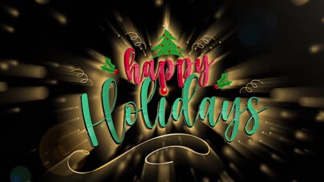 Animation-of-christmas-season's-greetings-and-christmas-decorations