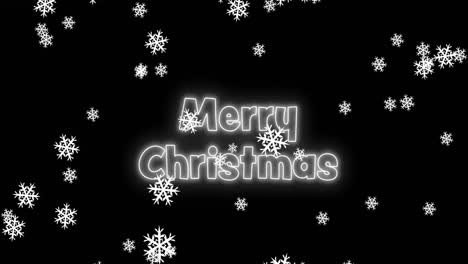 Animation-of-merry-christmas-text-over-snow-falling-on-black-background
