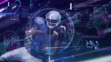 Animation-of-interface-processing-data-over-male-american-football-player-catching-ball