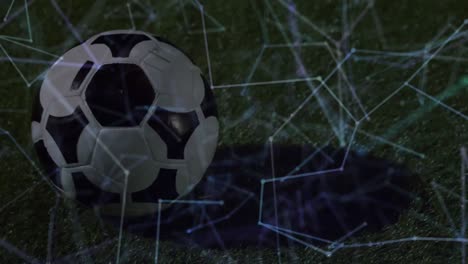 Animation-Des-Kommunikationsnetzwerks-über-Fußball-Auf-Dem-Spielfeld