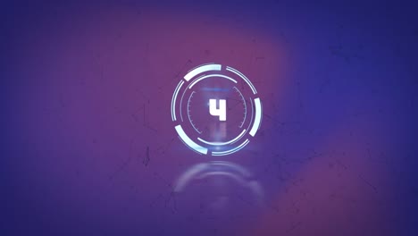 Animation-of-safe-lock-with-countdown-on-dark-purple-background
