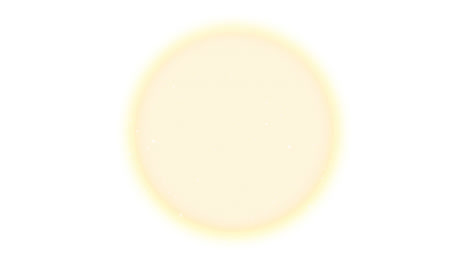 Animation-of-snow-falling-over-sun-on-white-background