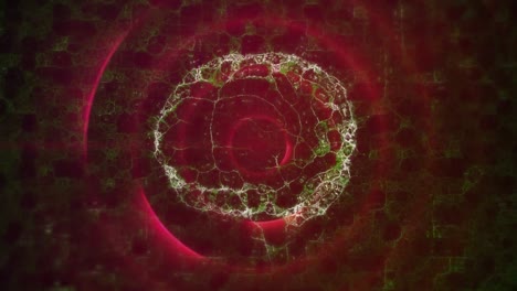 Animation-of-digital-brain-over-red-circles