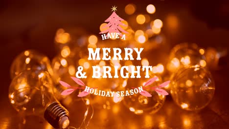 Animation-of-merry-christmas-text-over-lightbulbs