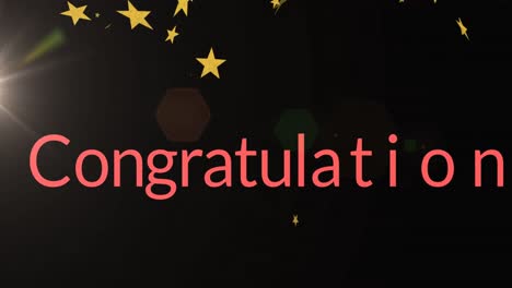 Animation-of-congratulations-text-and-stars-on-black-background