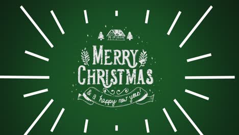 Animation-of-merry-christmas-text-on-green-background