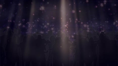 Animation-Von-Lichtprojektionen-Und-Scheinwerfern-über-Der-Tanzenden-Menge