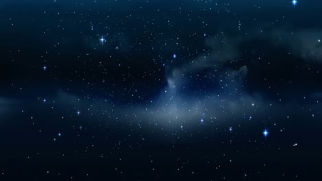 Animation-Eines-Farbenfrohen-Weihnachts--Und-Neujahrsfeuerwerks,-Das-Am-Sternenklaren-Nachthimmel-Explodiert