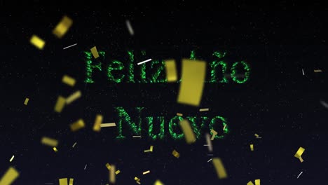 Animación-Del-Texto-Feliz-Año-Nuevo-En-Verde-Con-Fuegos-Artificiales-De-Año-Nuevo-Y-Confeti-Dorado-En-El-Cielo-Nocturno