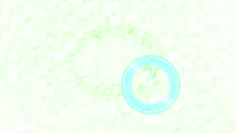 Animation-Einer-Sich-Schnell-Bewegenden-Uhr-Und-Eines-Sich-Drehenden-Menschlichen-Gehirns-Auf-Grünem-Hintergrund