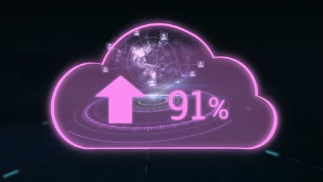 Animation-of-cloud-with-growing-number-over-globe