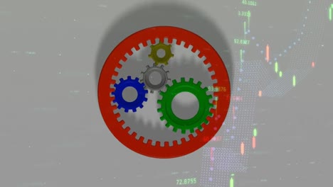 Animation-of-rotating-gears-over-graphs-on-grey-background
