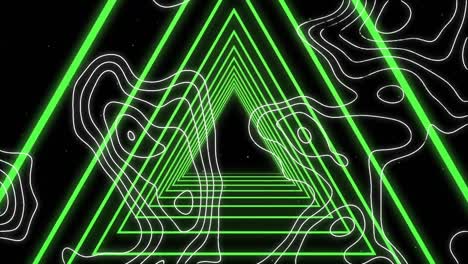 Animation-of-white-lines-over-neon-triangles