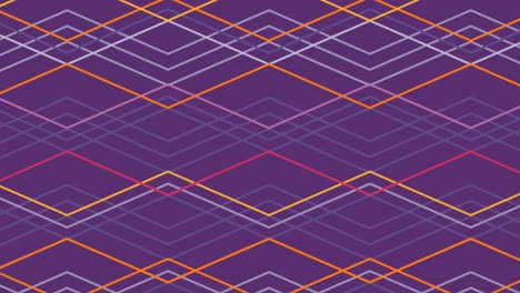 Animation-of-geometrical-patter-over-purple-background