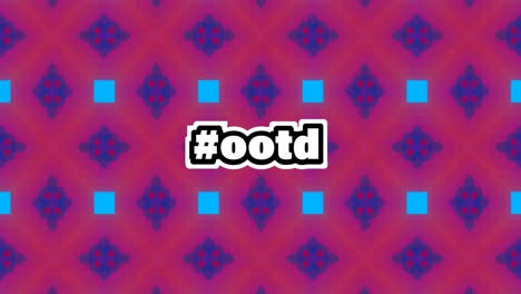 Animation-Von-OOTD-Text-Auf-Kaleidoskop-Hintergrund