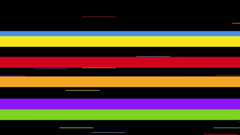 Animation-of-colorful-stripes-over-black-background