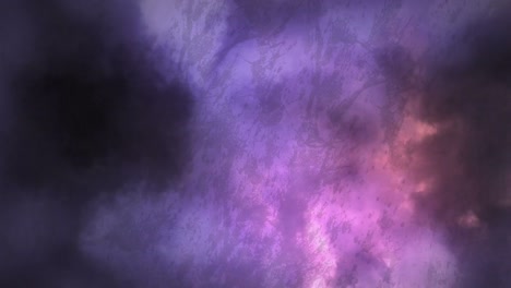 Animation-of-cloudy-purple-sky-and-storm