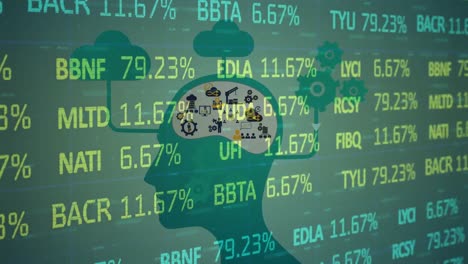 Animation-of-stock-market-data-over-head-with-technology-icons