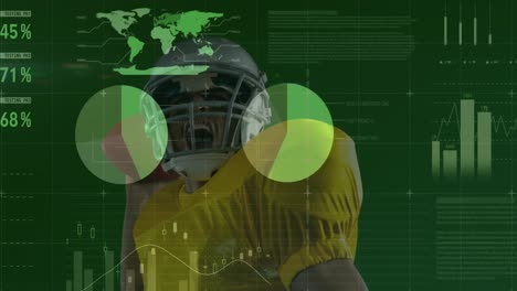 Animation-Der-Datenverarbeitung-über-Einen-Männlichen-American-Football-Spieler,-Der-Einen-Ball-Wirft