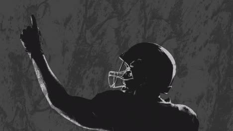 Animation-Eines-American-Football-Spielers-Auf-Grauem-Hintergrund