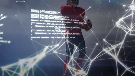 Animation-Der-Datenverarbeitung-über-Einen-American-Football-Spieler