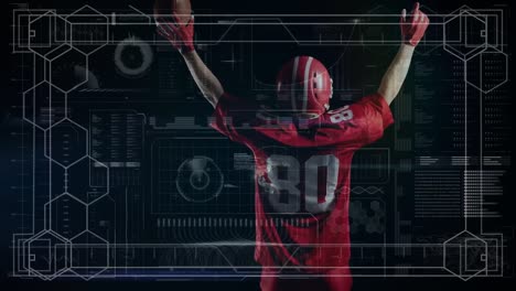Animation-of-american-football-player-over-diverse-data