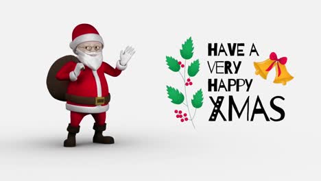 Animation-of-christmas-text-over-santa-claus