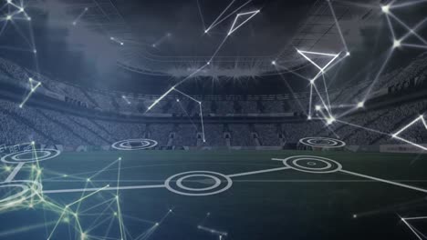 Animation-of-constellations-and-network-of-connections-over-stadium