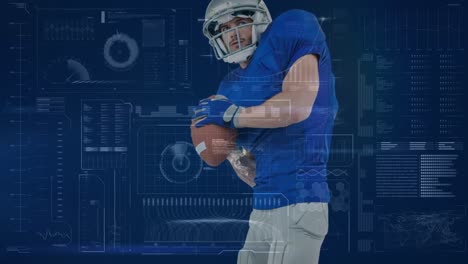 Animation-Eines-American-Football-Spielers-über-Verschiedene-Daten-Im-Hintergrund