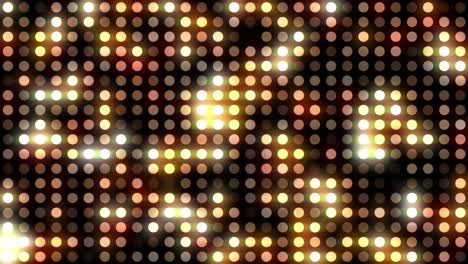Animation-of-shapes-and-glowing-lights-over-black-background
