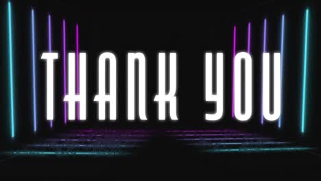 Animation-of-thank-you-text-over-neon-lines-on-black-background