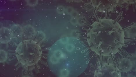 Animation-Sich-Bewegender-Zellen-Auf-Blauem-Hintergrund