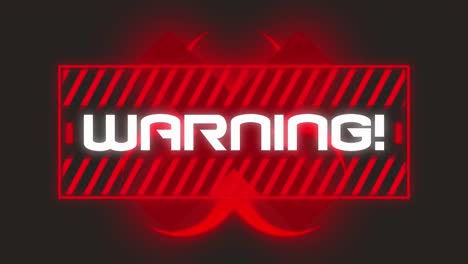 Animation-of-warning-covid-19-text-over-black-background