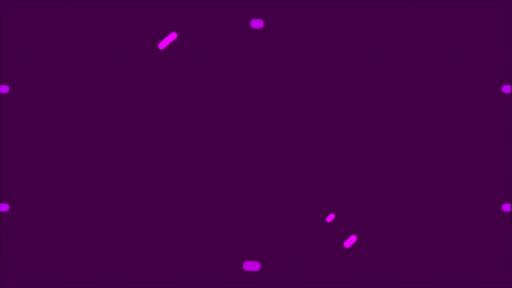 Animation-of-purple-shapes-and-network-of-connections-on-black-background