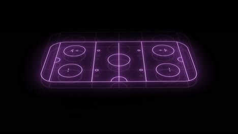 Animation-of-purple-neon-sports-stadium-on-black-background