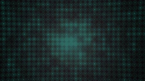Animation-of-multiple-green-circles-in-row-on-black-background