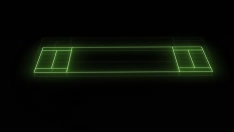 Animation-Eines-Grünen-Neon-Sportstadions-Auf-Schwarzem-Hintergrund