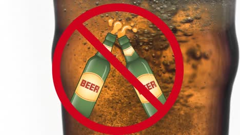 Animation-of-prohibition-sign-over-glass-of-beer