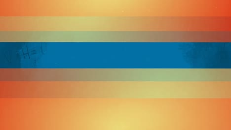Animation-of-moving-geometrical-orange-shapes-over-blue-background