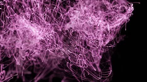 Animation-of-purple-trails-over-black-background