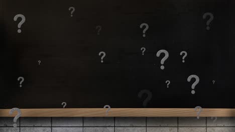 Animation-of-question-marks-on-black-background