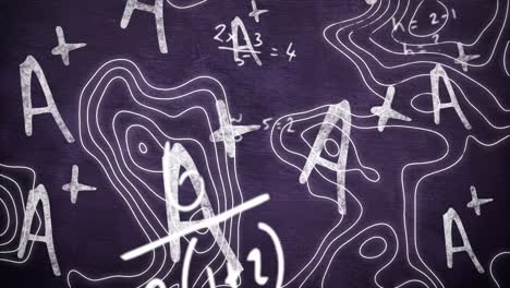 Animación-De-Fórmulas-Matemáticas-En-Movimiento-Sobre-La-Pizarra
