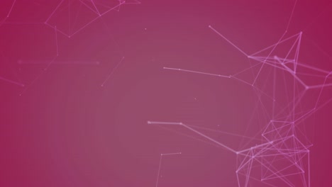 Animation-Des-Netzwerks-Von-Plexusverbindungen-Auf-Rotem-Hintergrund