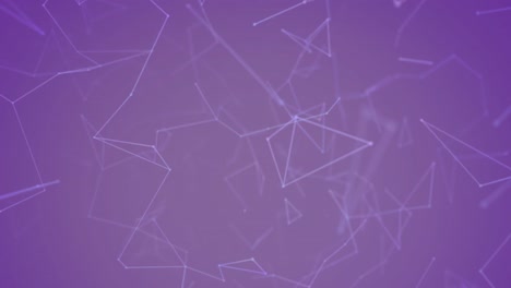 Animation-of-network-of-plexus-connections-on-purple-background